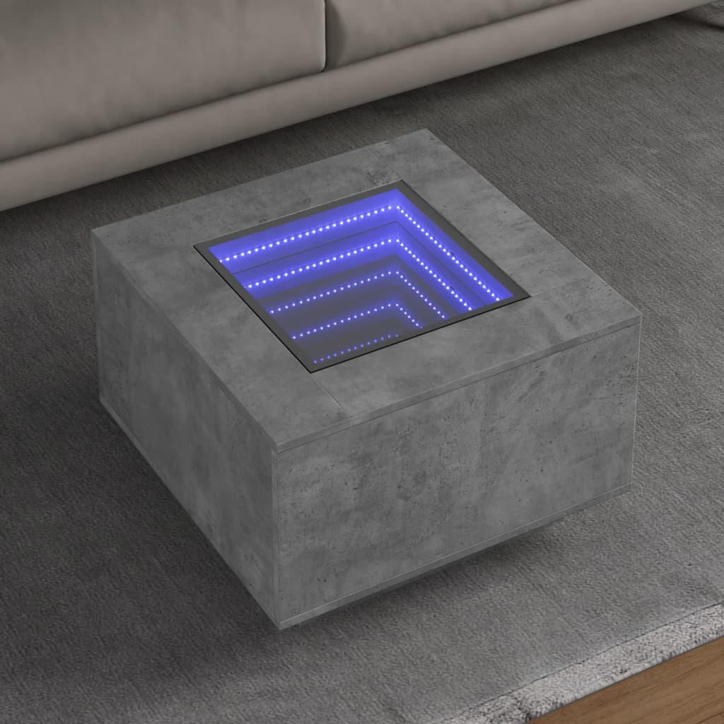 Coffee Table With Led Engineered Wood