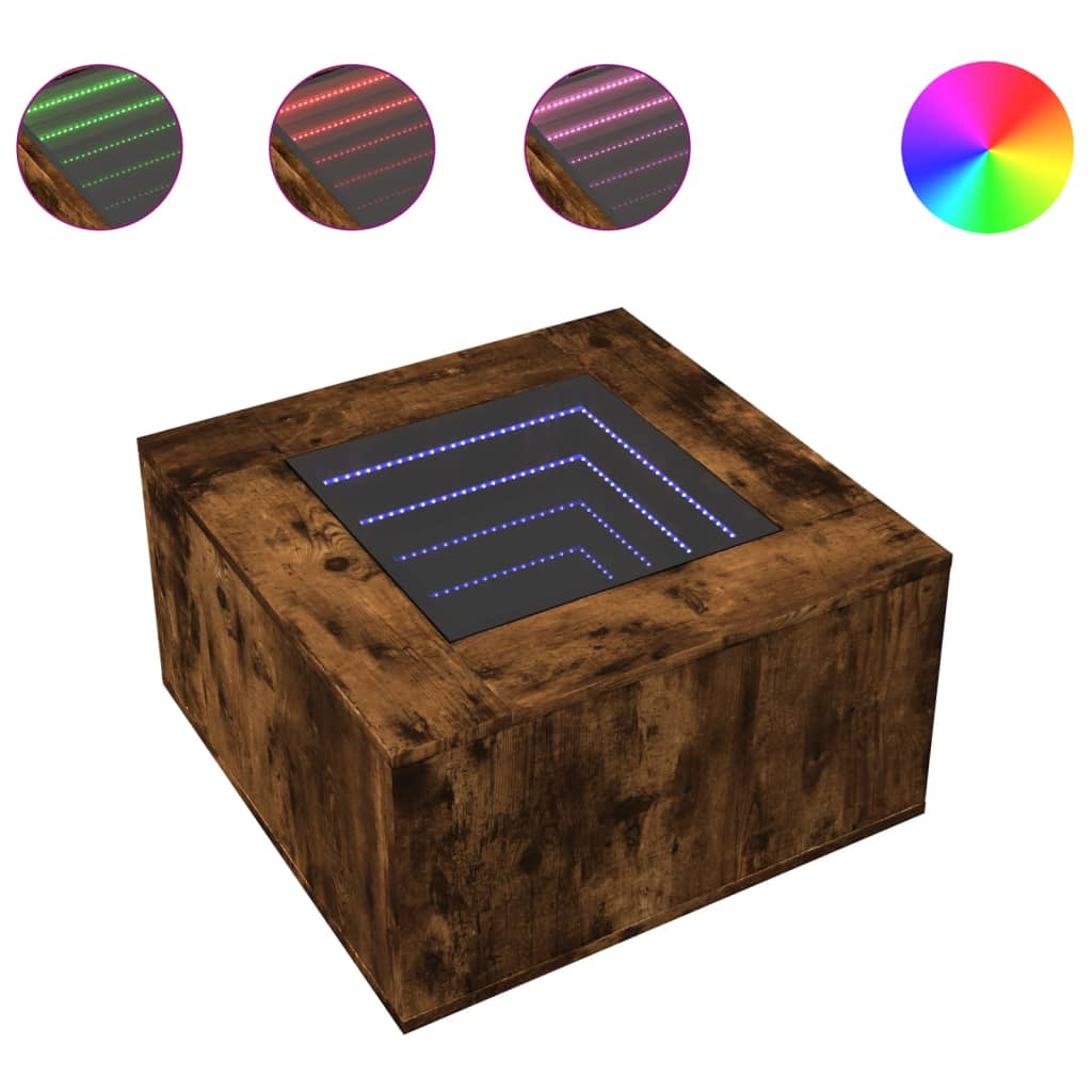 Coffee Table With Led Engineered Wood