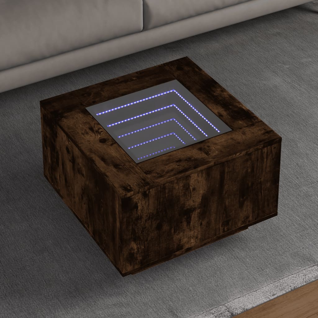 Coffee Table With Led Engineered Wood