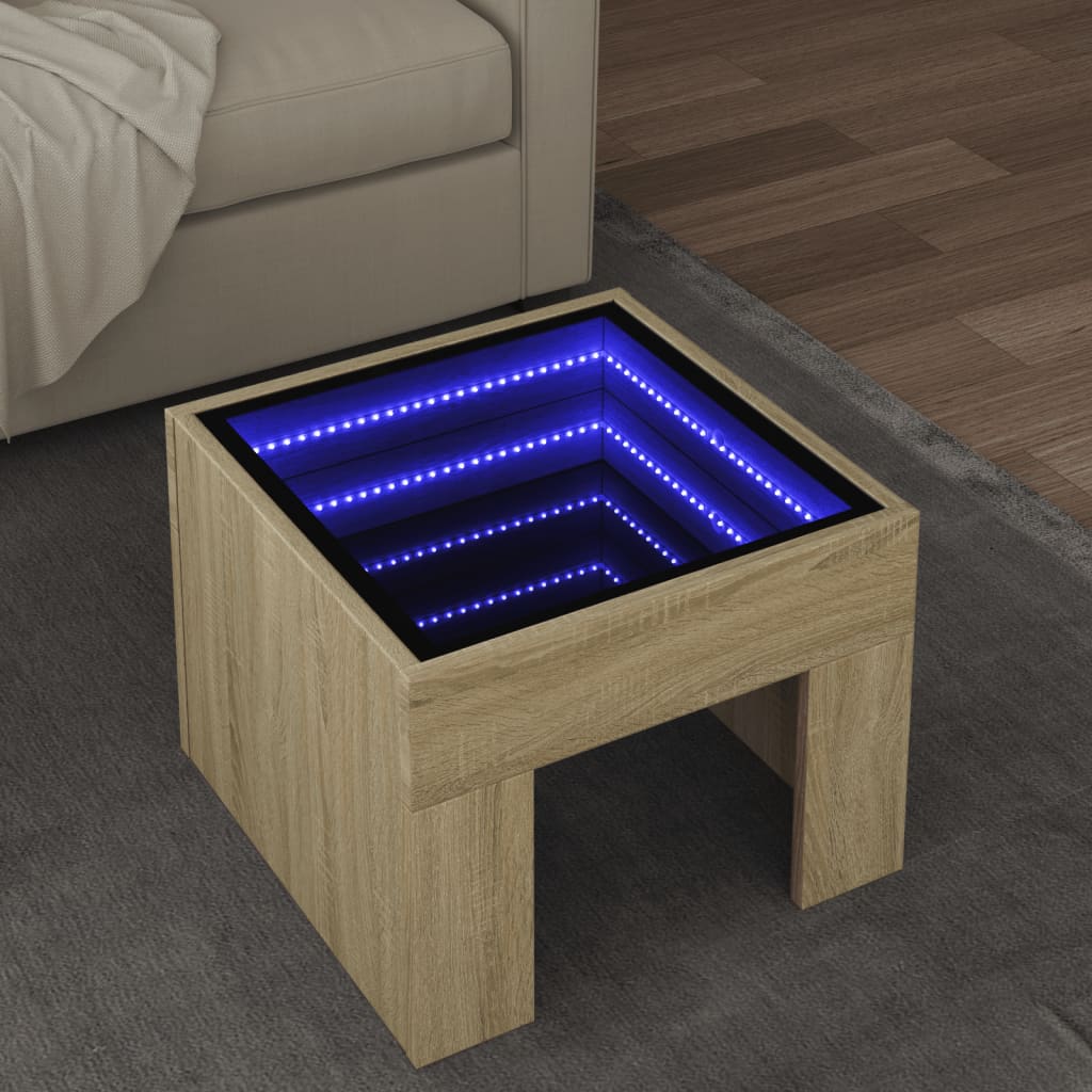 Coffee Table With Infinity Led 70X50X30 Cm