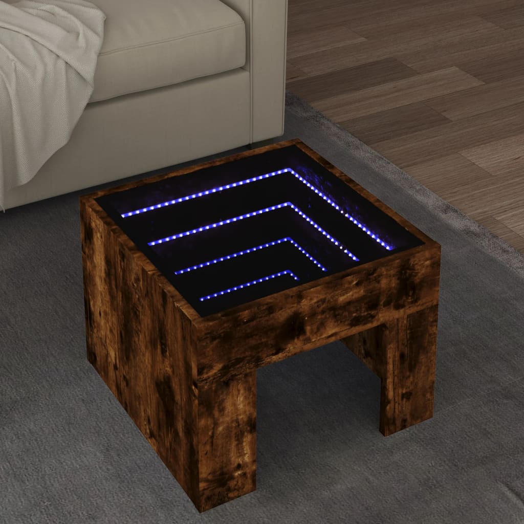 Coffee Table With Infinity Led 70X50X30 Cm