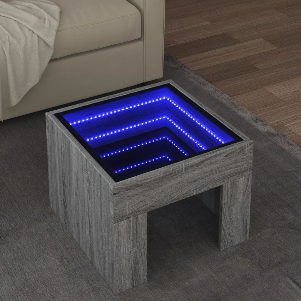 Coffee Table With Infinity Led 70X50X30 Cm