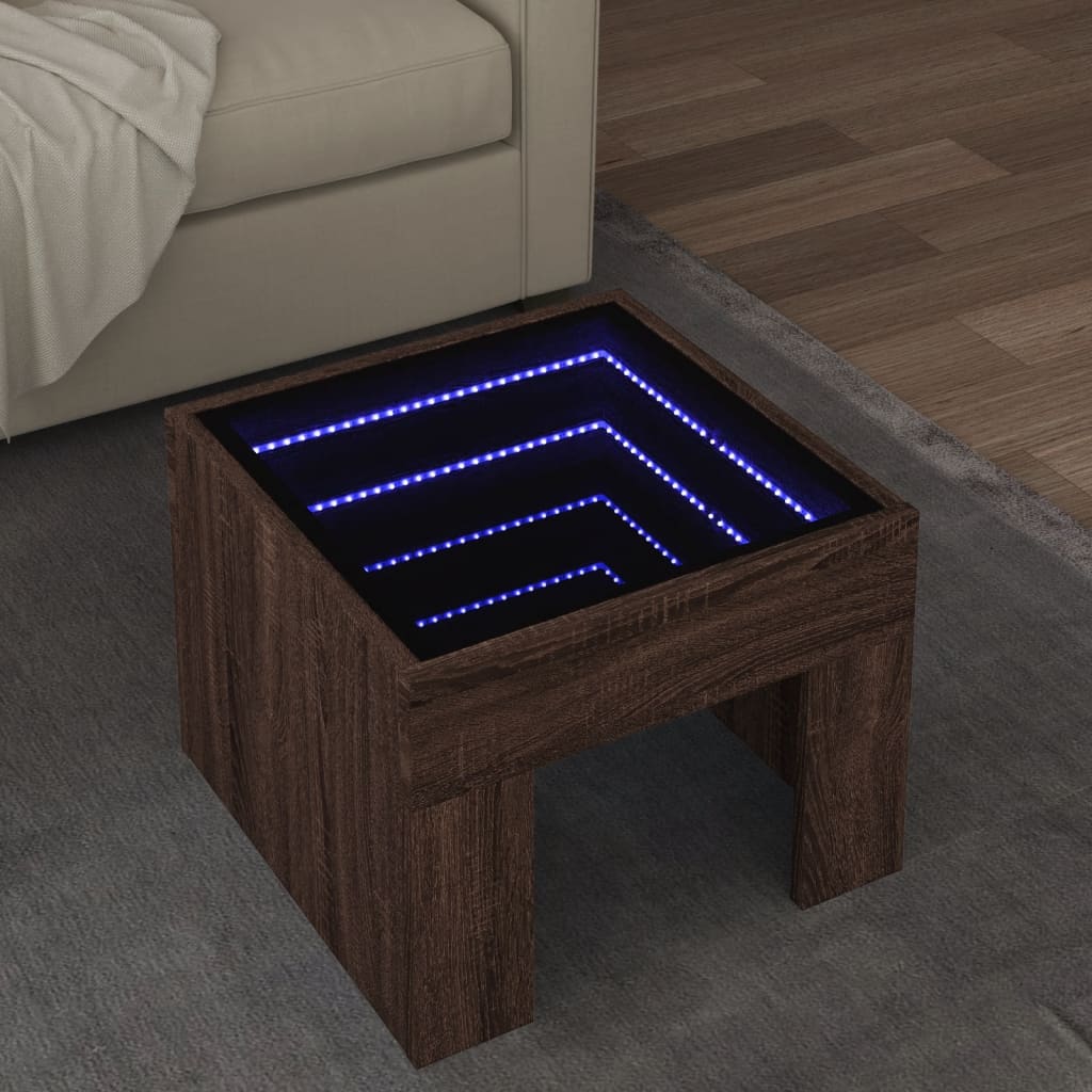 Coffee Table With Infinity Led 70X50X30 Cm