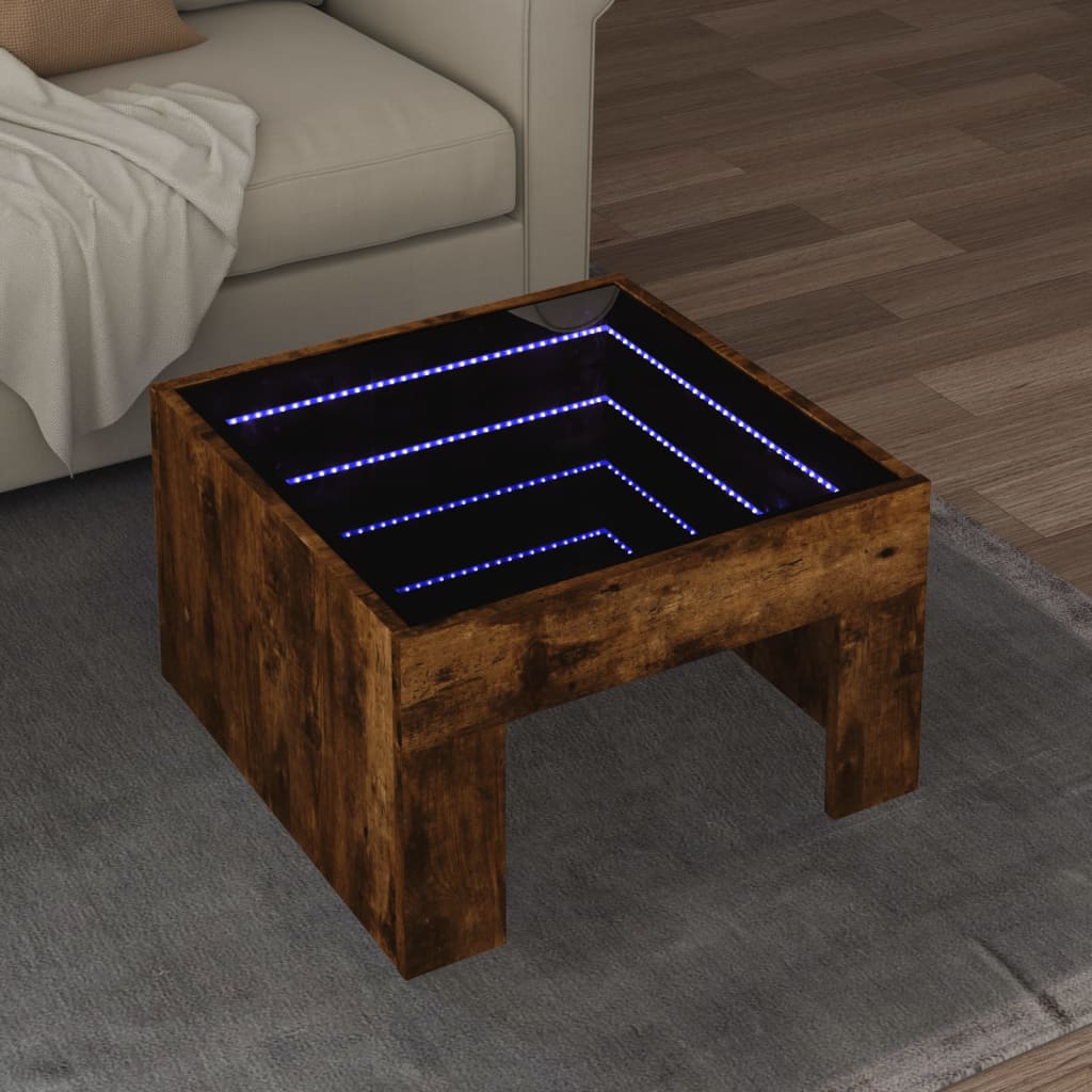 Coffee Table With Infinity Led 70X50X30 Cm