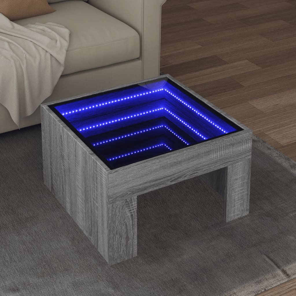 Coffee Table With Infinity Led 70X50X30 Cm
