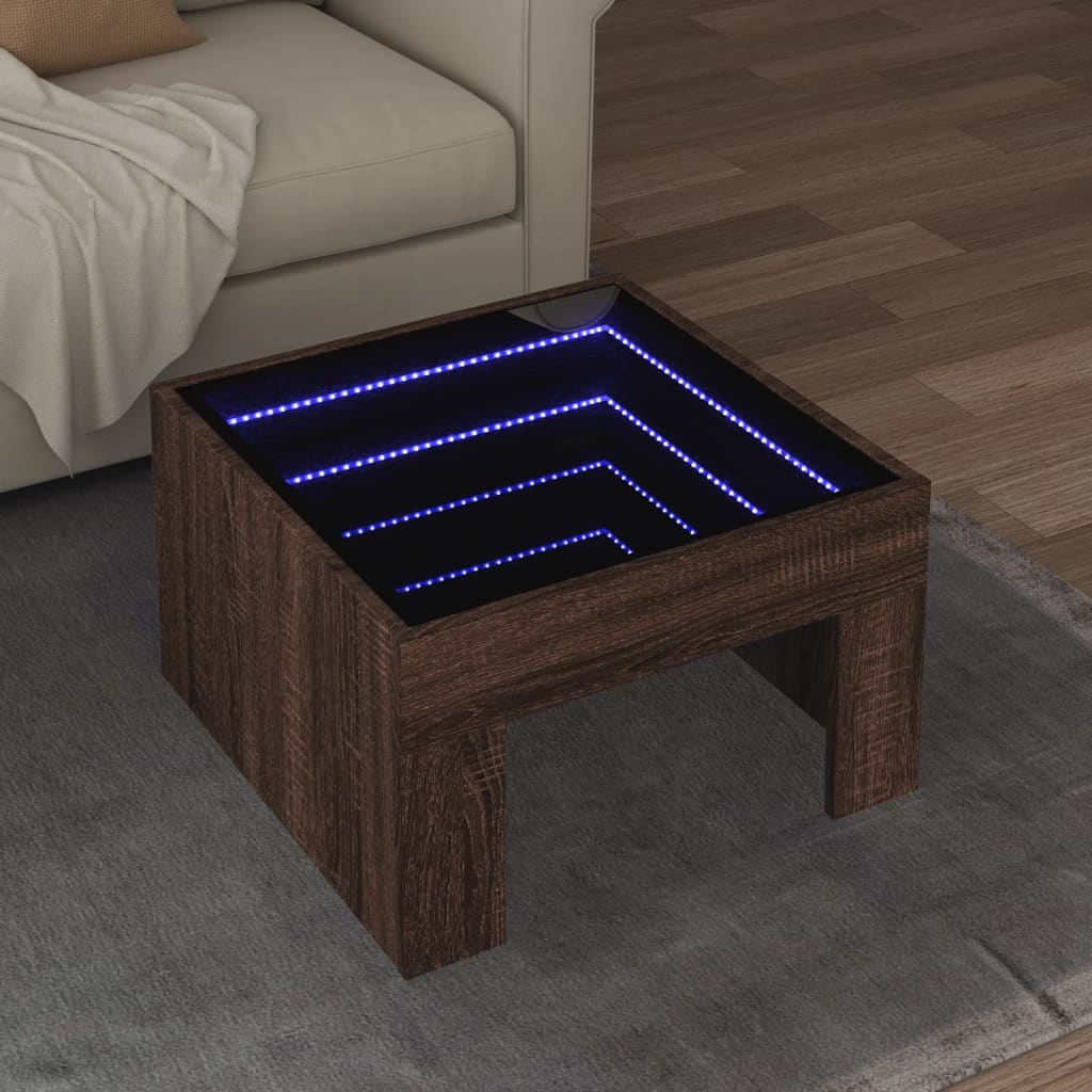 Coffee Table With Infinity Led 70X50X30 Cm