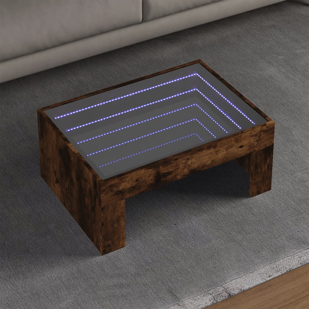 Coffee Table With Infinity Led 70X50X30 Cm