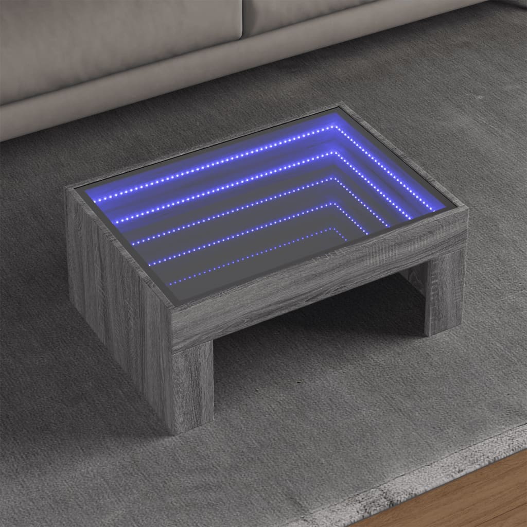 Coffee Table With Infinity Led 70X50X30 Cm