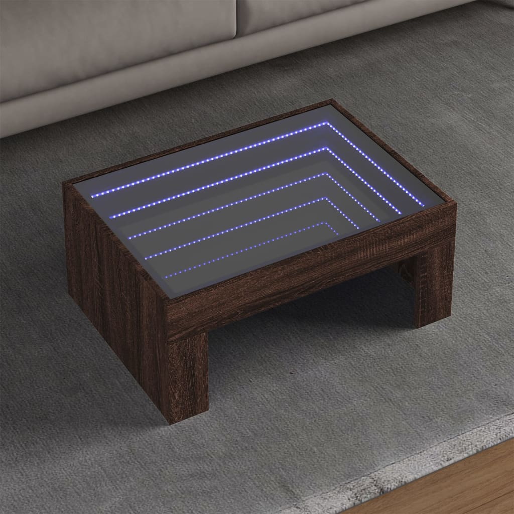 Coffee Table With Infinity Led 70X50X30 Cm