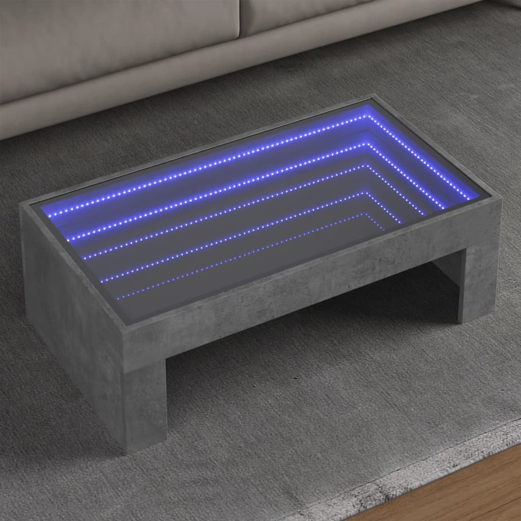Coffee Table With Infinity Led 70X50X30 Cm