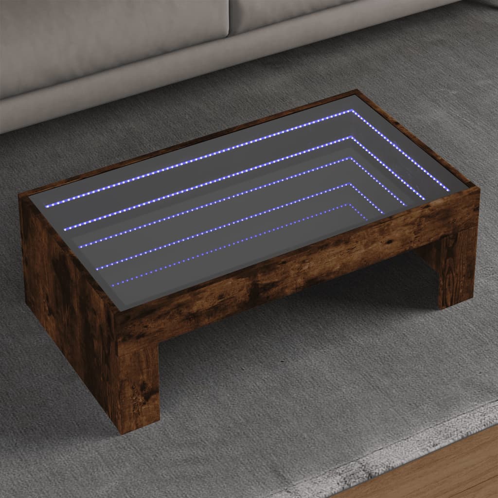 Coffee Table With Infinity Led 70X50X30 Cm