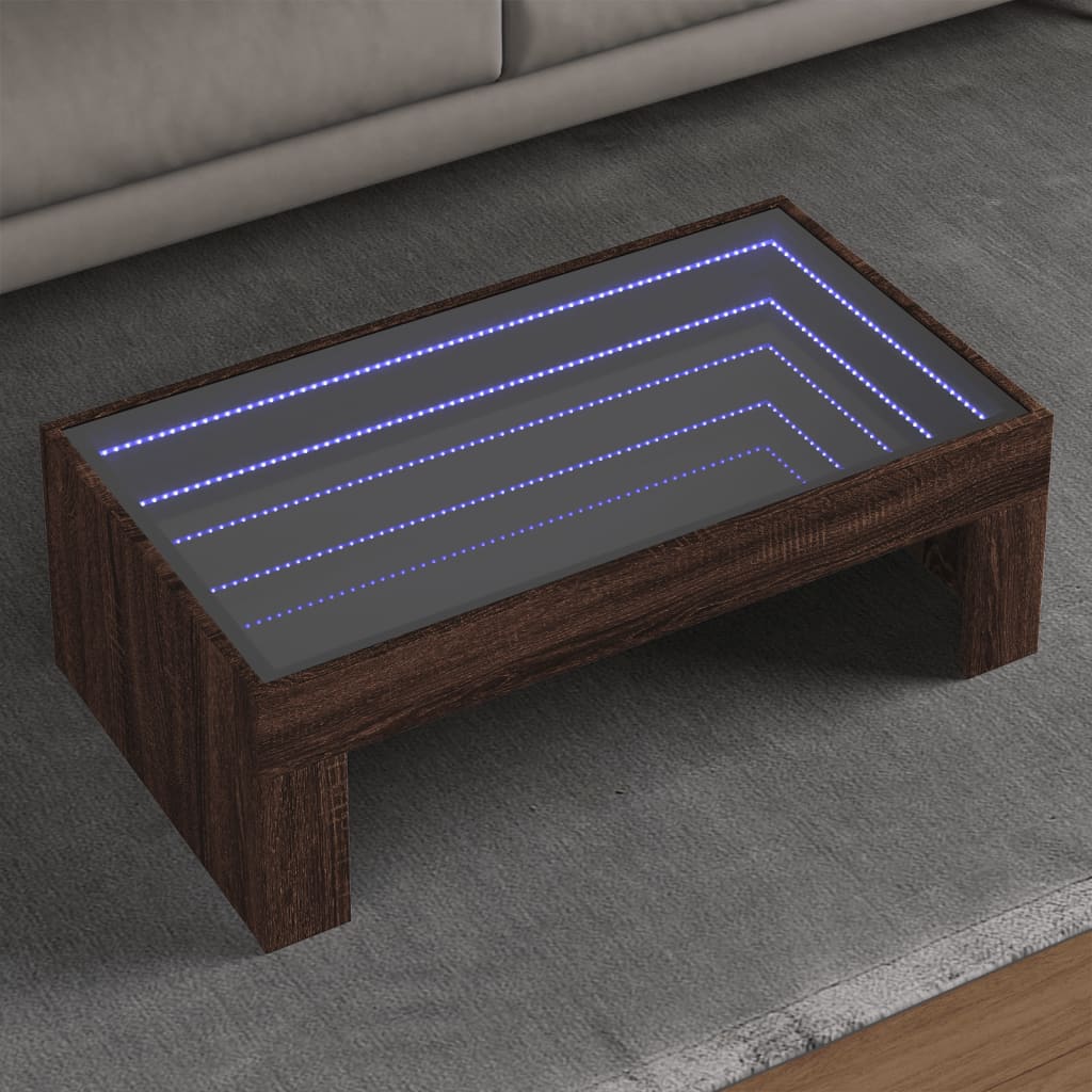 Coffee Table With Infinity Led 70X50X30 Cm