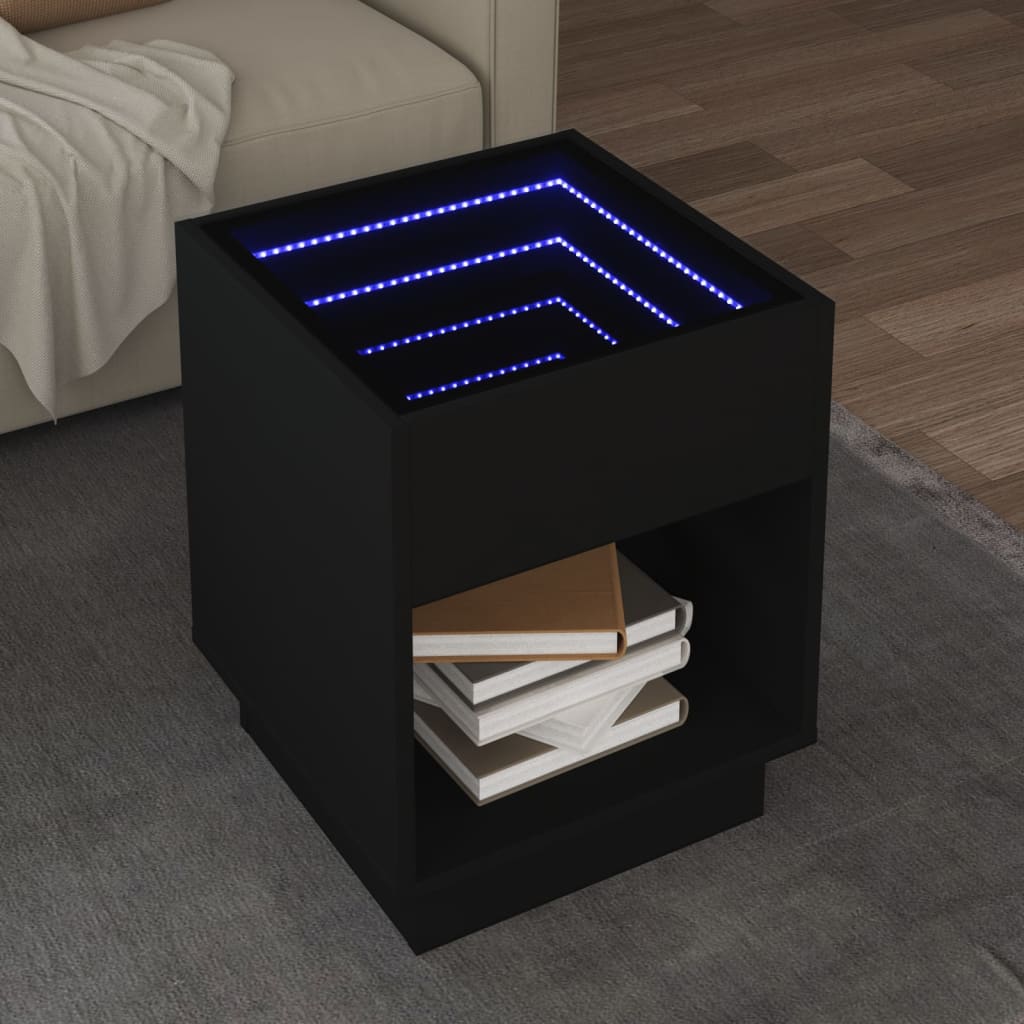Coffee Table With Infinity Led 70X50X50 Cm