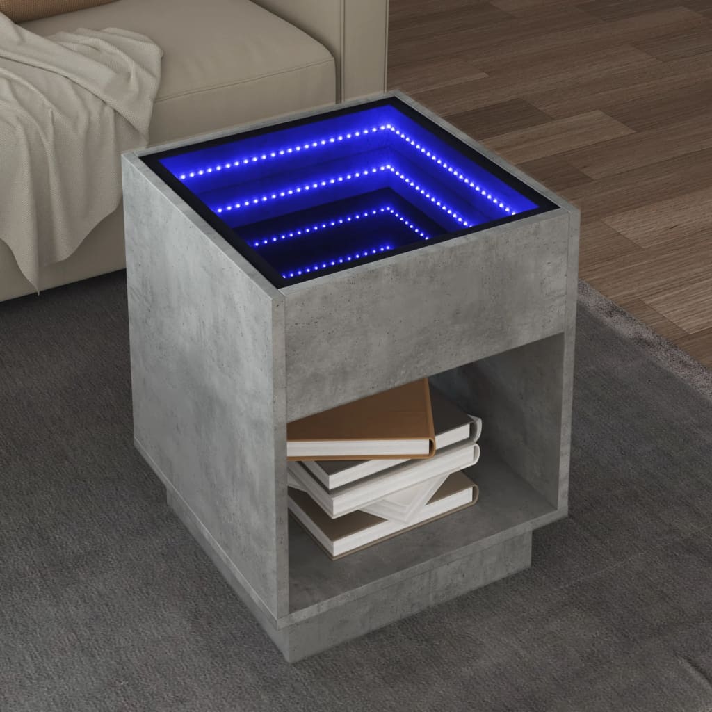 Coffee Table With Infinity Led 70X50X50 Cm