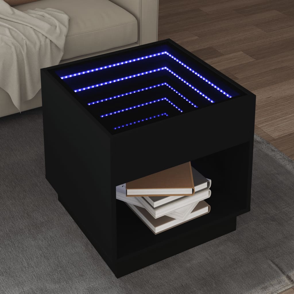 Coffee Table With Infinity Led 70X50X50 Cm