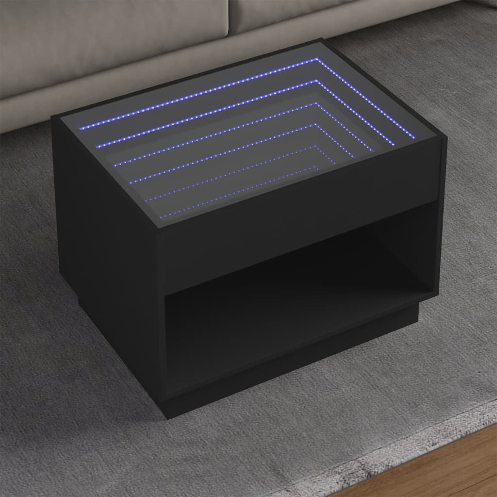 Coffee Table With Infinity Led 70X50X50 Cm