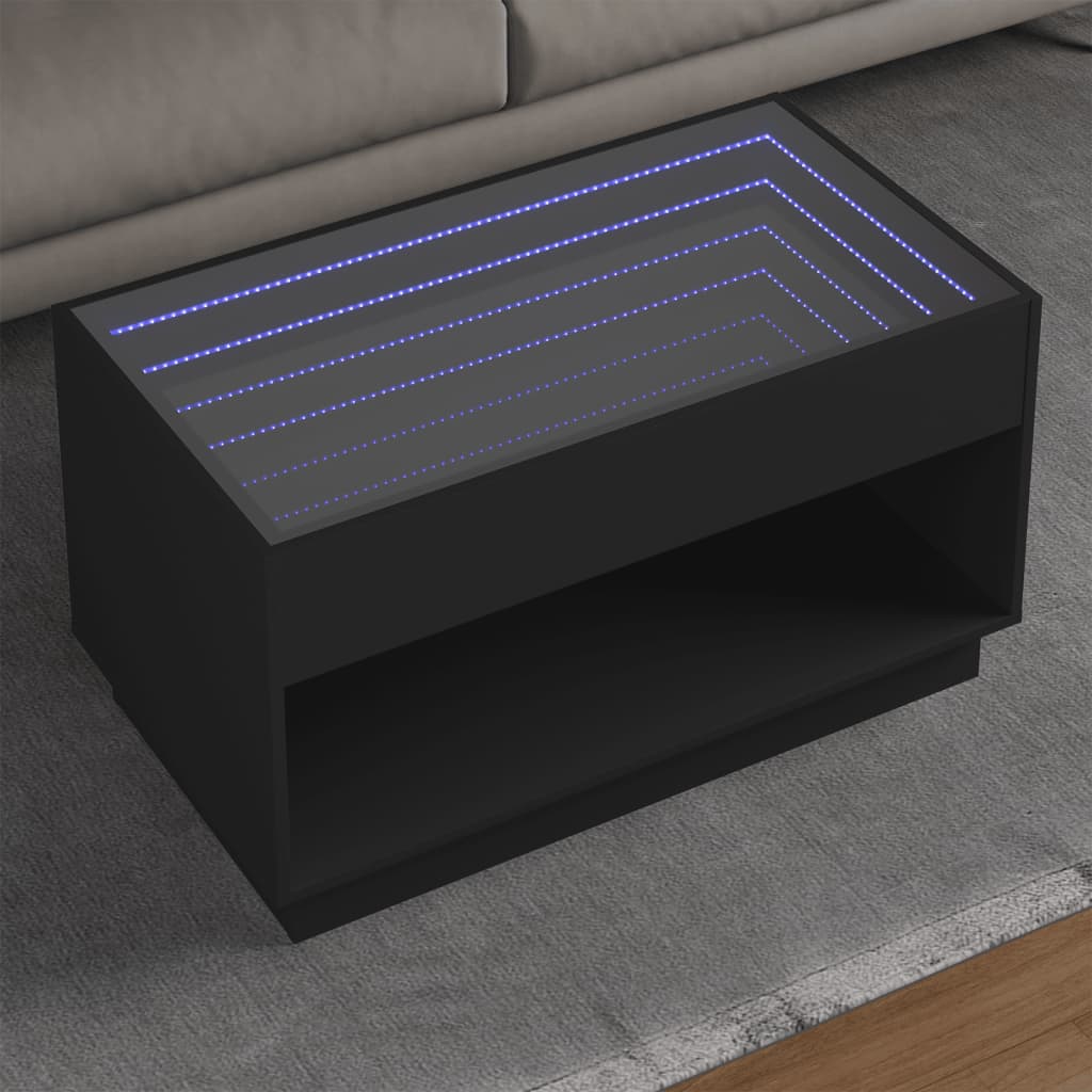 Coffee Table With Infinity Led 70X50X50 Cm