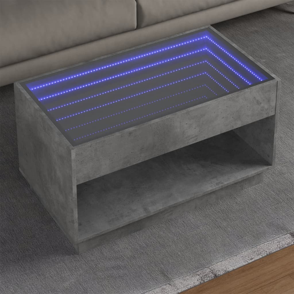 Coffee Table With Infinity Led 70X50X50 Cm