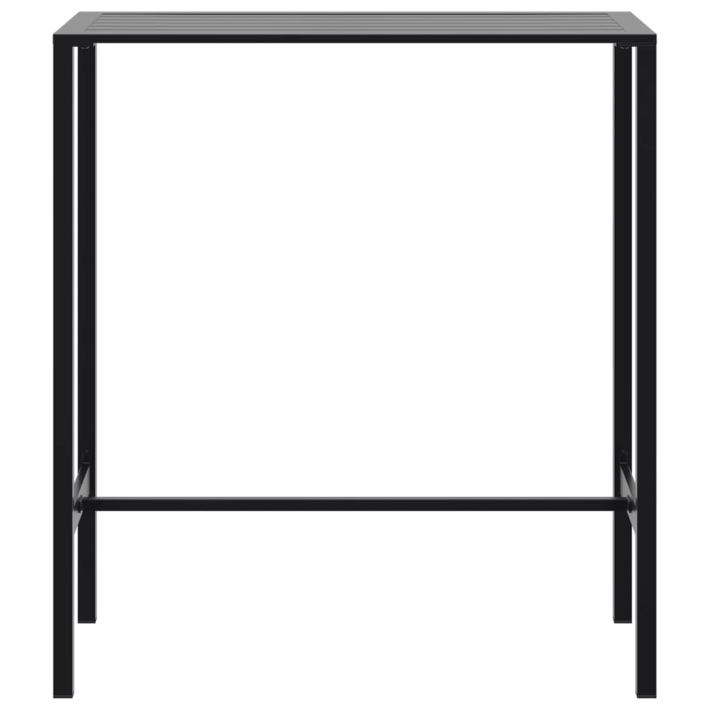 5 Piece Garden Bar Set Black Powder-Coated Steel