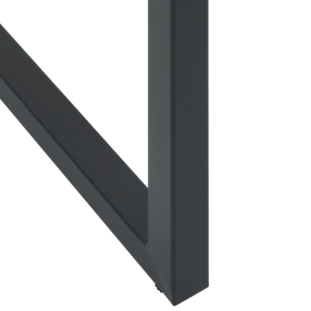 5 Piece Garden Bar Set Black Powder-Coated Steel