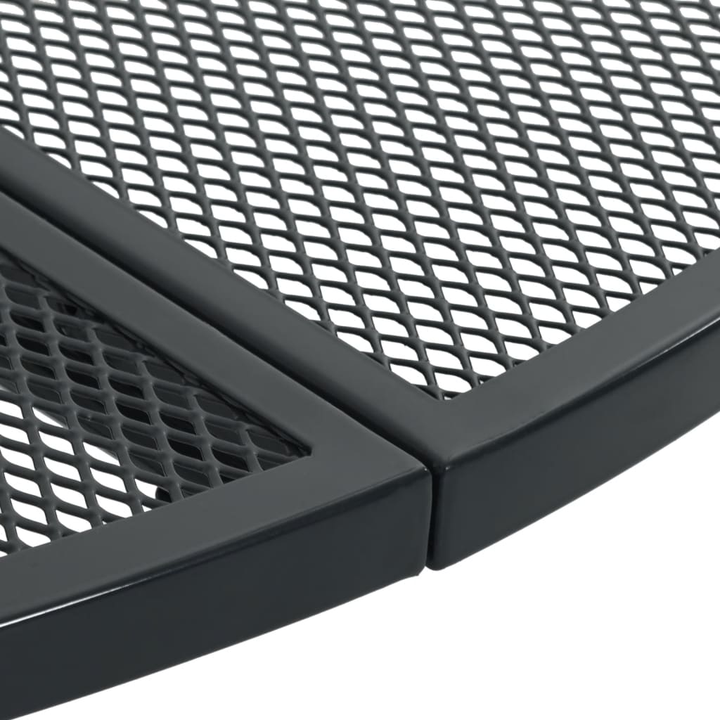 Reclining Garden Chair Set 7 Pcs Anthracite Powder-Coated Steel