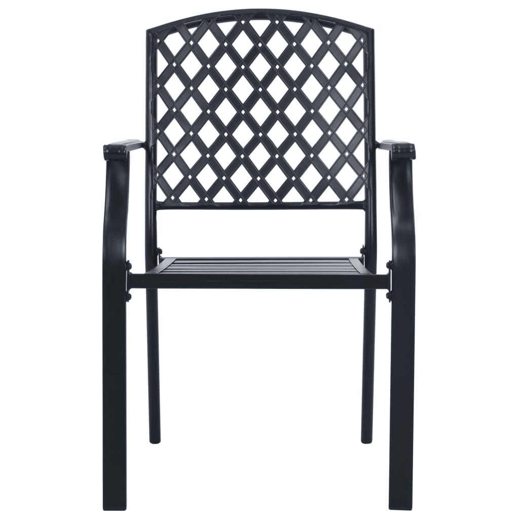 Stackable Garden Chair Set 5 Pcs Anthracite Powder-Coated Steel