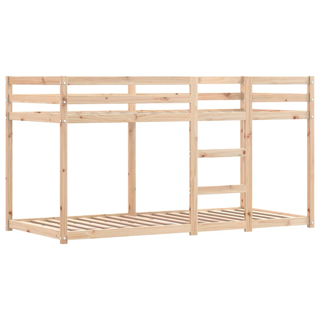 Bunk Bed Without Mattress White& Solid Wood Pine