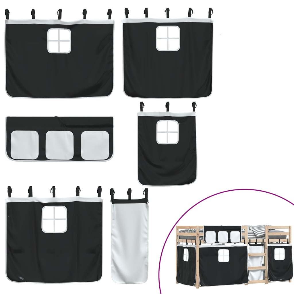 Bunk Bed Without Mattress White& Solid Wood Pine
