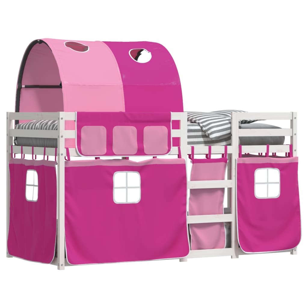 Bunk Bed Without Mattress Pink Solid Wood Pine