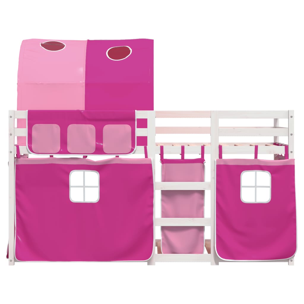 Bunk Bed Without Mattress Pink Solid Wood Pine