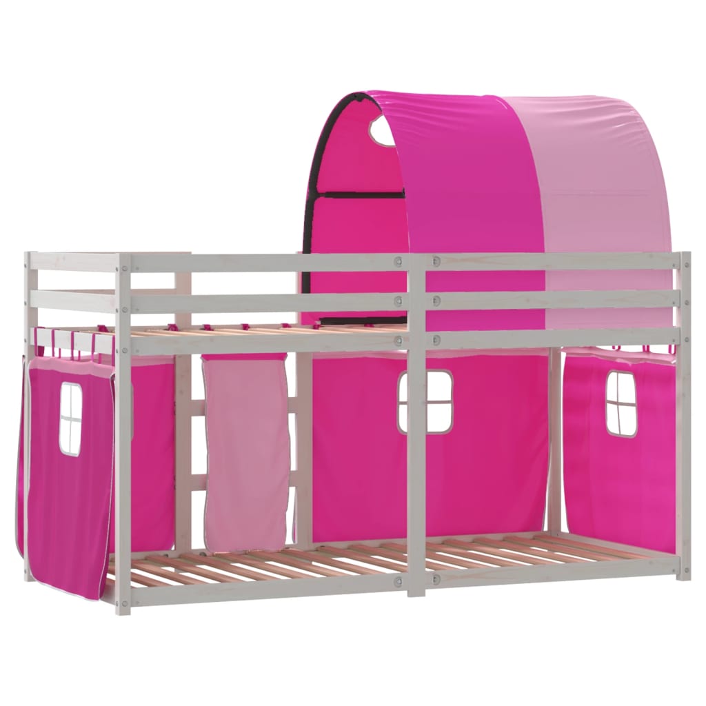 Bunk Bed Without Mattress Pink Solid Wood Pine