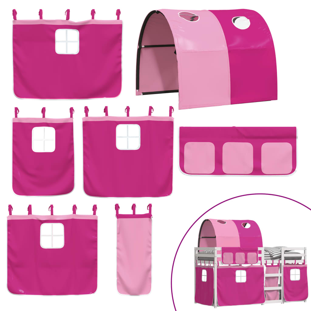 Bunk Bed Without Mattress Pink Solid Wood Pine