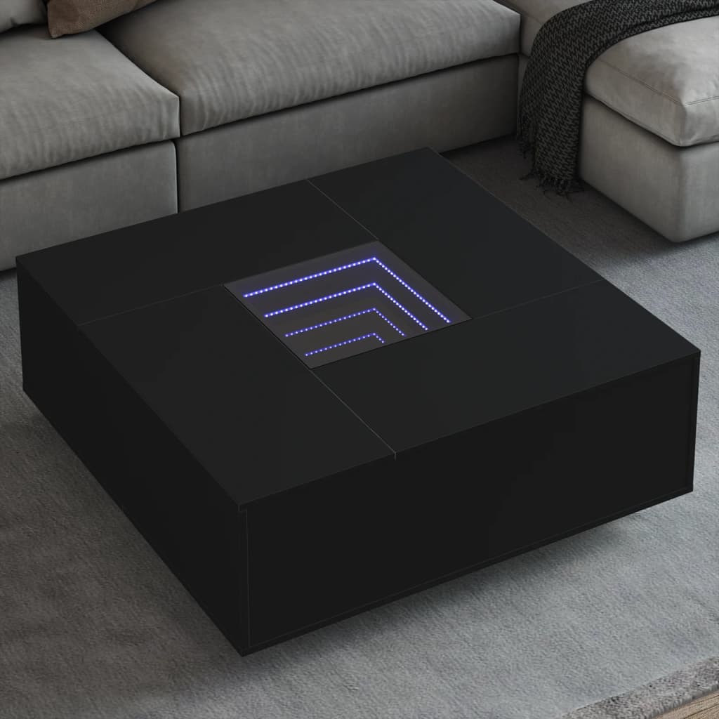 Coffee Table With Led Engineered Wood