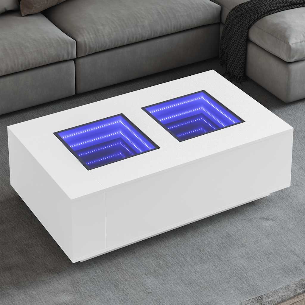 Coffee Table With Led Engineered Wood