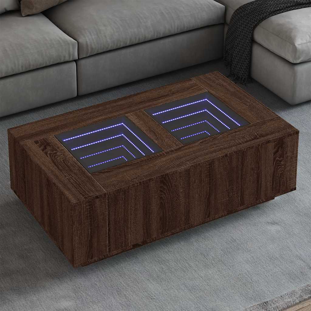 Coffee Table With Led Engineered Wood