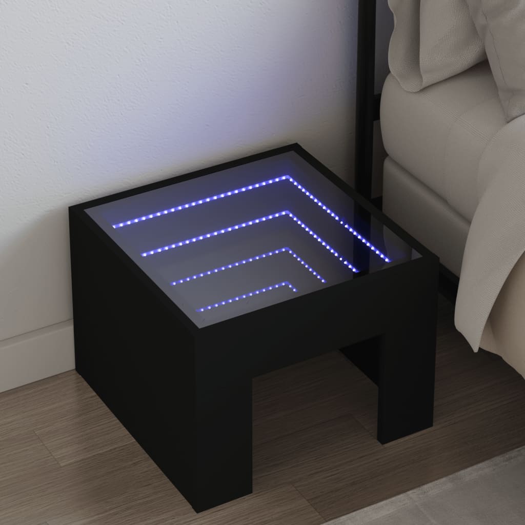 Bedside Table With Infinity Led 40X40X30 Cm