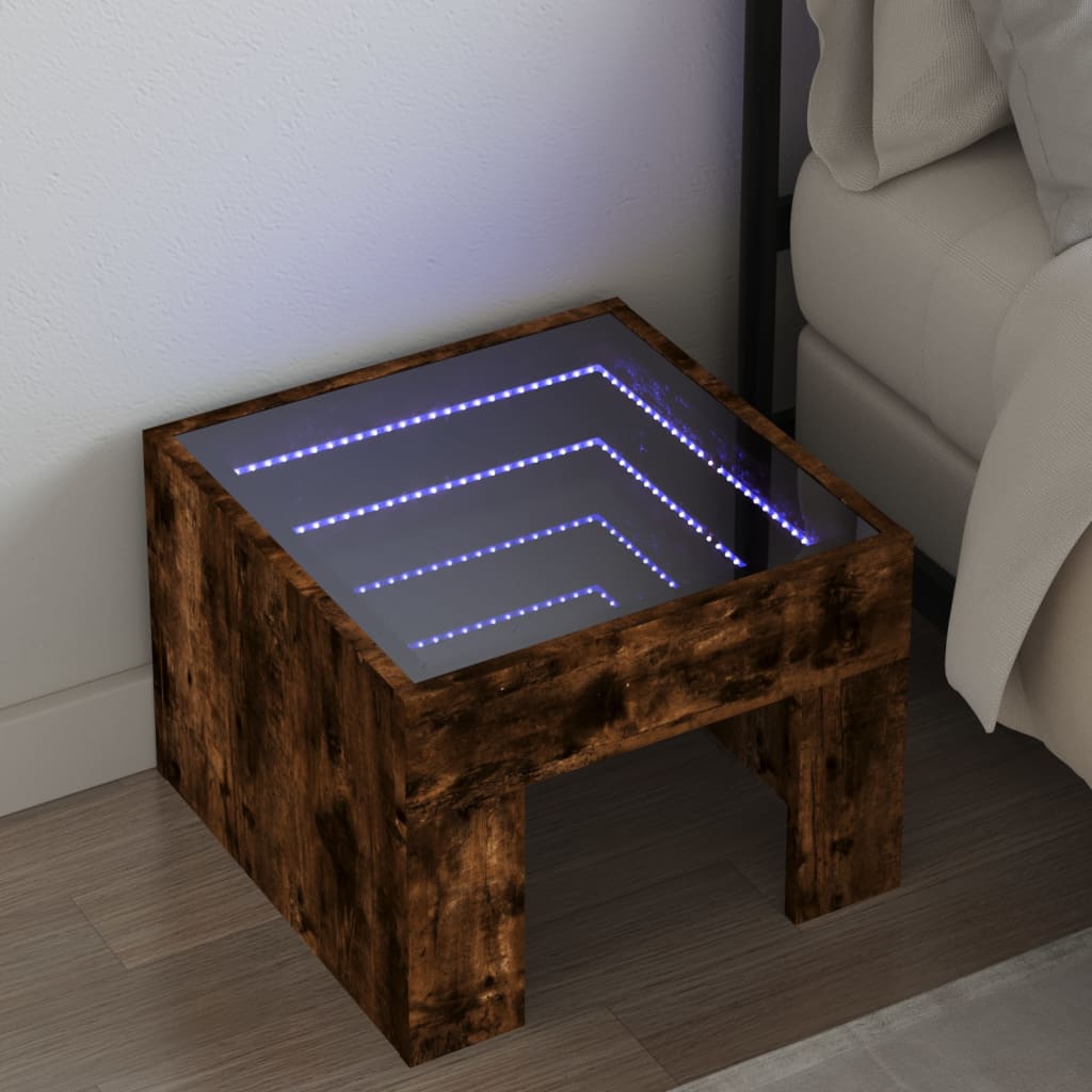 Bedside Table With Infinity Led 40X40X30 Cm