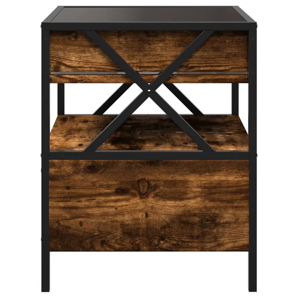 Bedside Table With Infinity Led 40X40X51 Cm