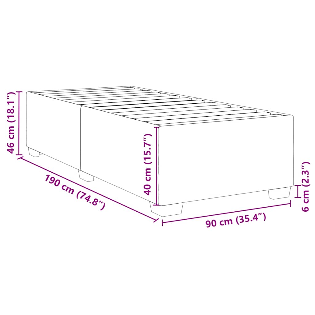 Bed Frame Without Mattress Black Single Faux Leather