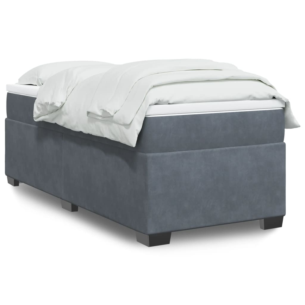 Box Spring Bed With Mattress Velvet