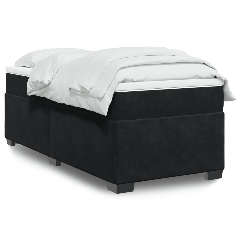 Box Spring Bed With Mattress Velvet