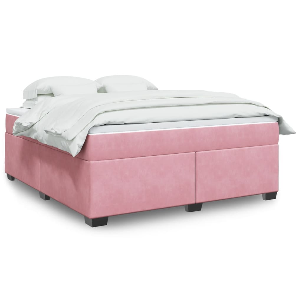 Box Spring Bed With Mattress Velvet