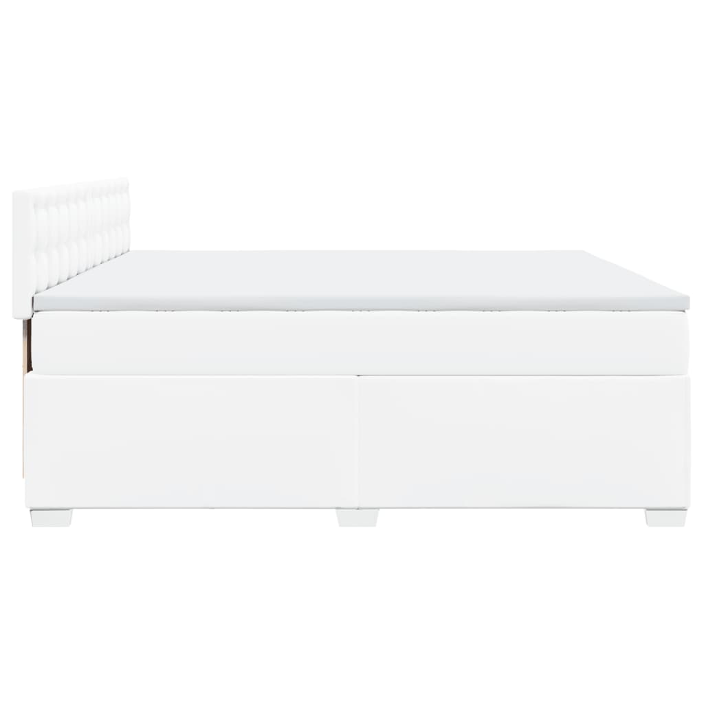 Box Spring Bed With Mattress Faux Leather