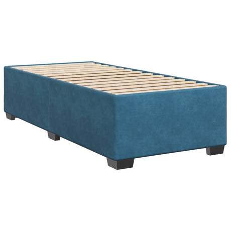 Box Spring Bed With Mattress Dark Velvet