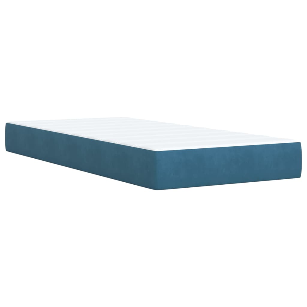 Box Spring Bed With Mattress Dark Velvet