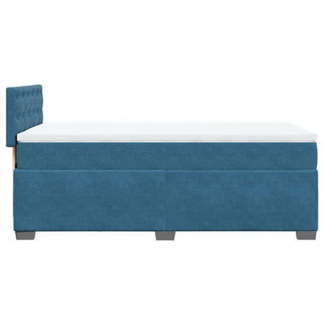 Box Spring Bed With Mattress Dark Velvet