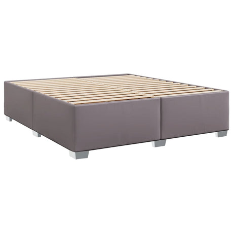 Box Spring Bed With Mattress Faux Leather