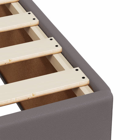 Box Spring Bed With Mattress Faux Leather