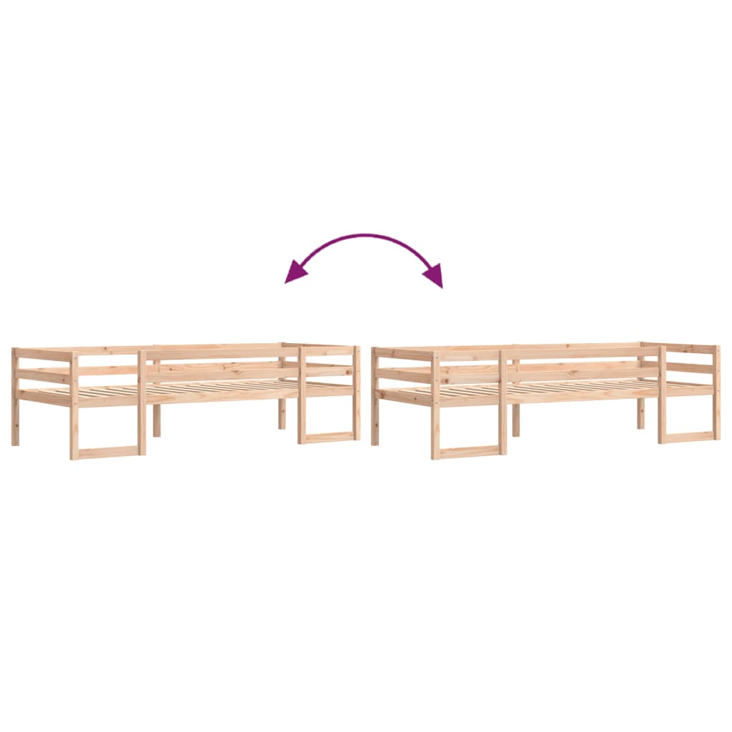 Kids' Bed Frame Without Mattress Small Single Solid Wood Pine