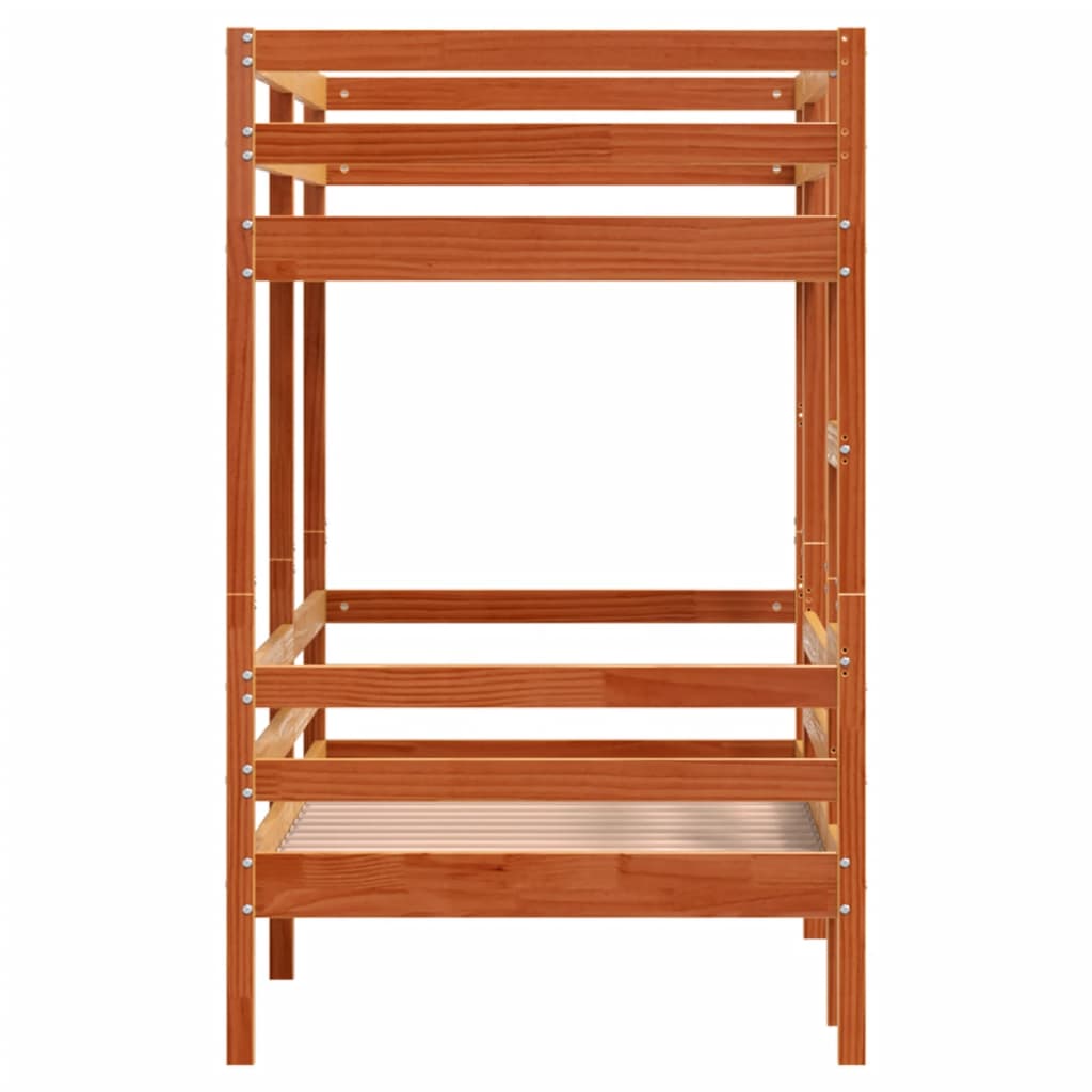 Bunk Bed Without Mattress Single Solid Wood Pine